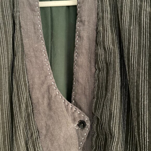 Unique 100% Linen Cotton Quilted Jacket, M (M/L), Army Green - Picture 3 of 12